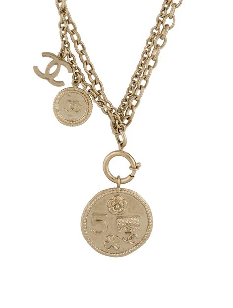 chanel 5 charm necklace|chanel number 5 necklace.